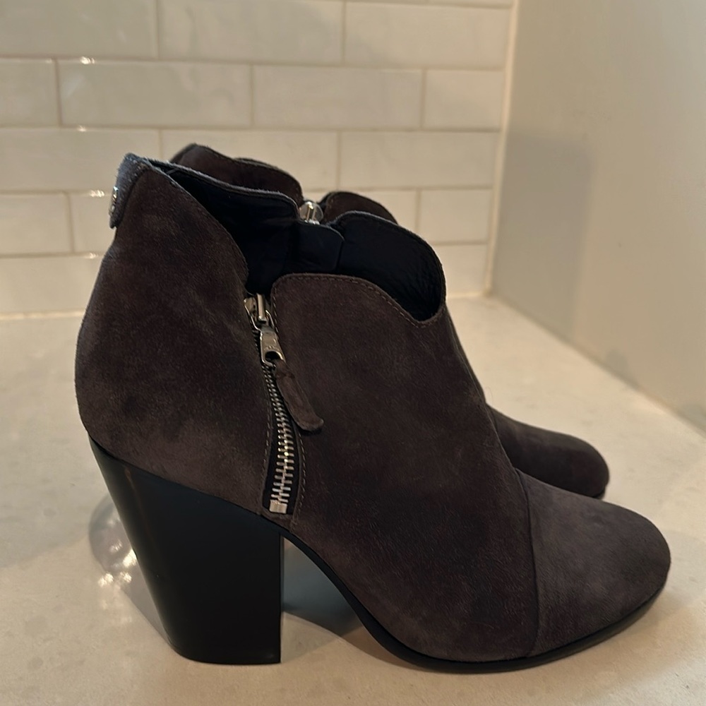 Rag & Bone Margot gray suede bootie
